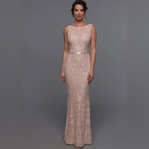 Avery Austin Fit And Flare Sequin Bridesmaid Dress With Bateau Neckline